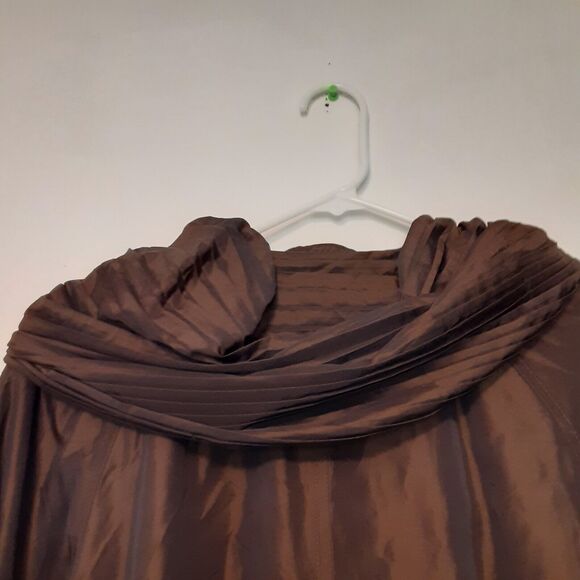 Vtg Gallery Jacket Womens M Brown Button Up Coat Lightweight Hooded - Picture 7 of 9